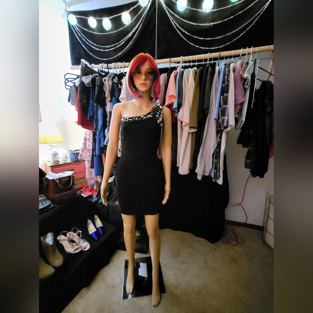 A Black Mini Dress